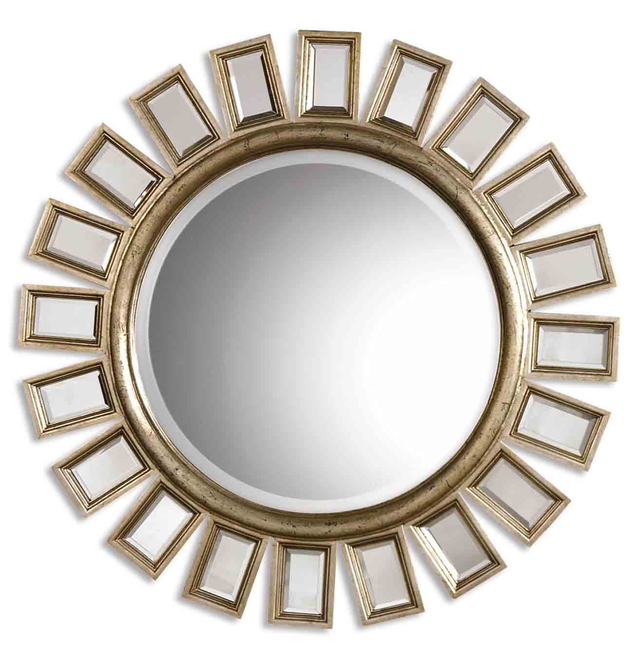 Online Designer Combined Living/Dining Cyrus Round Silver Mirror