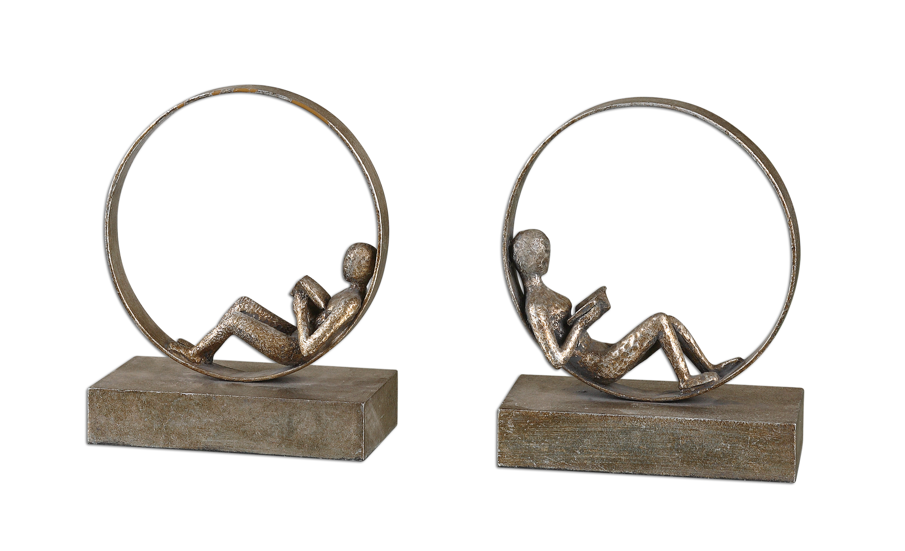 Picture of LOUNGING READER ANTQ BOOKENDS