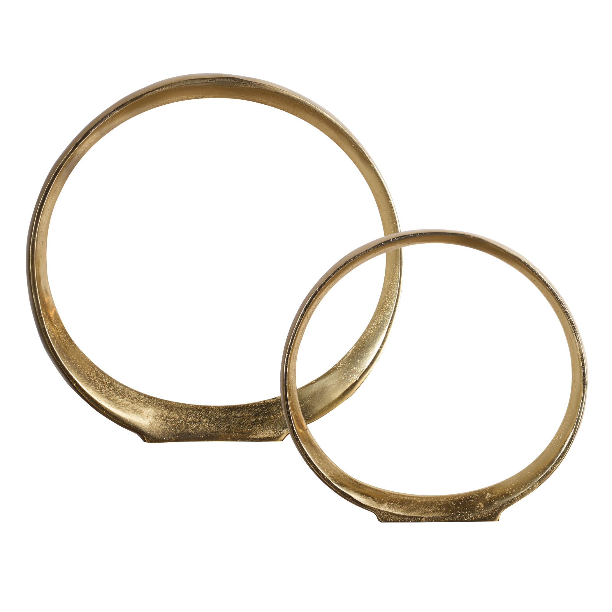 Online Designer Living Room Jimena Gold Ring Sculptures Set/2