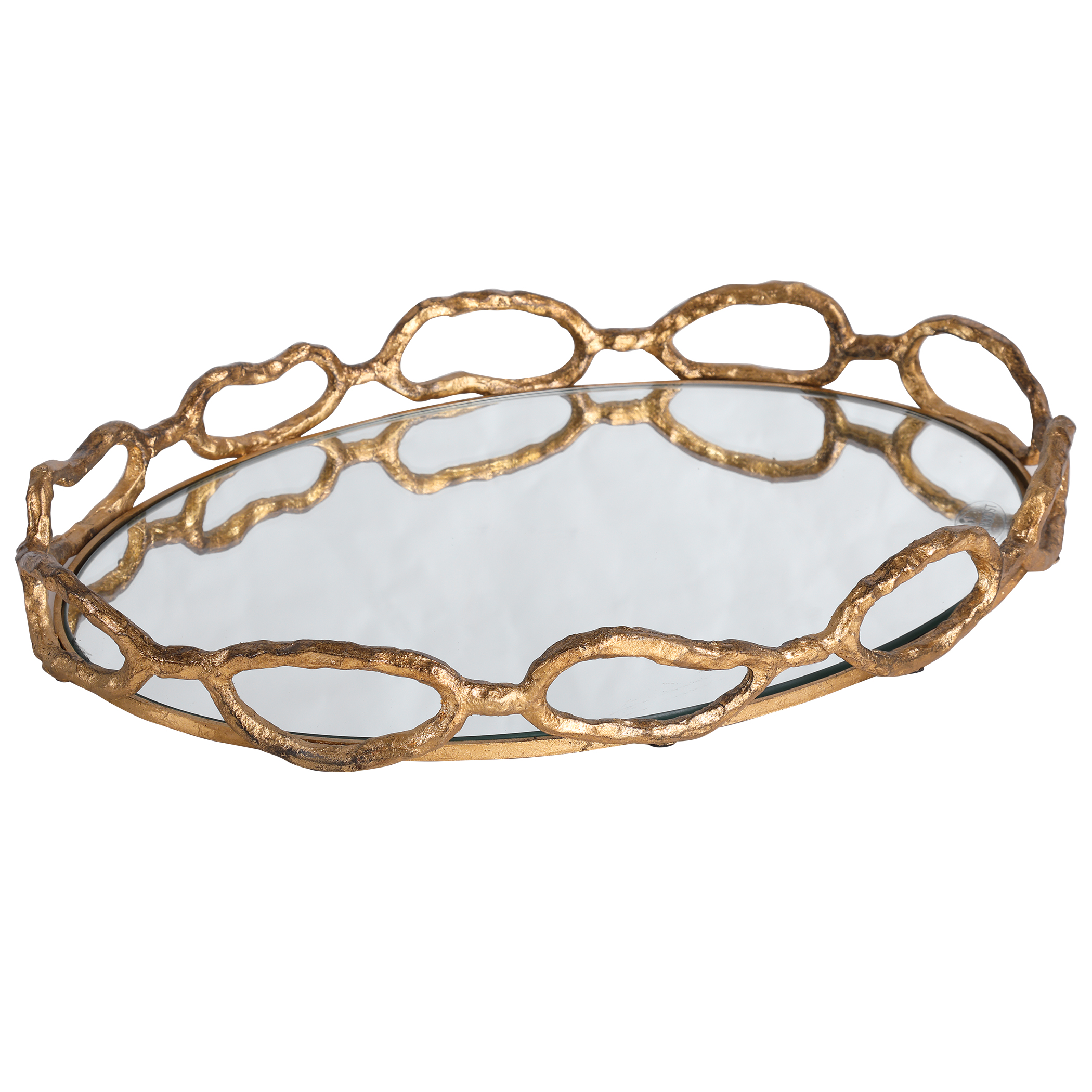 Online Designer Bedroom Cable Chain Mirrored Tray