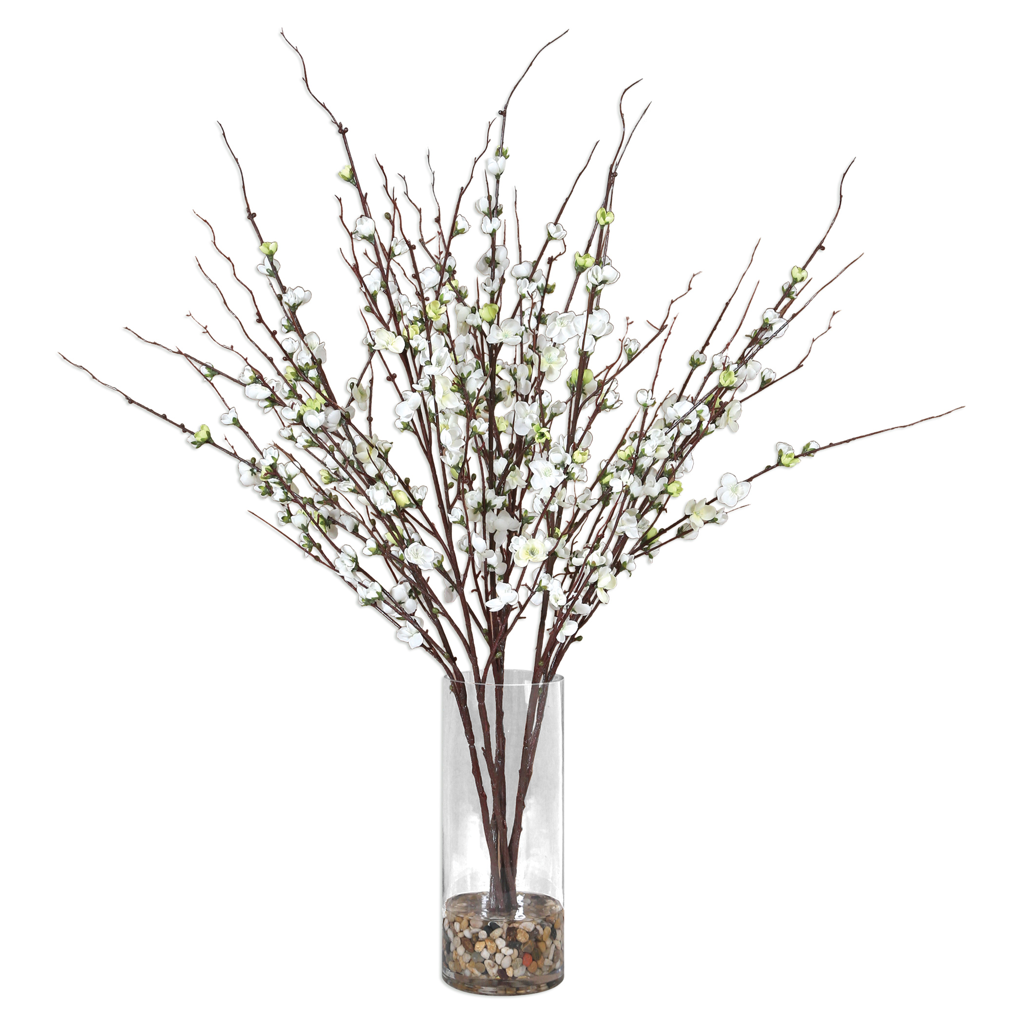 Online Designer Combined Living/Dining Quince Blossoms Silk Centerpiece