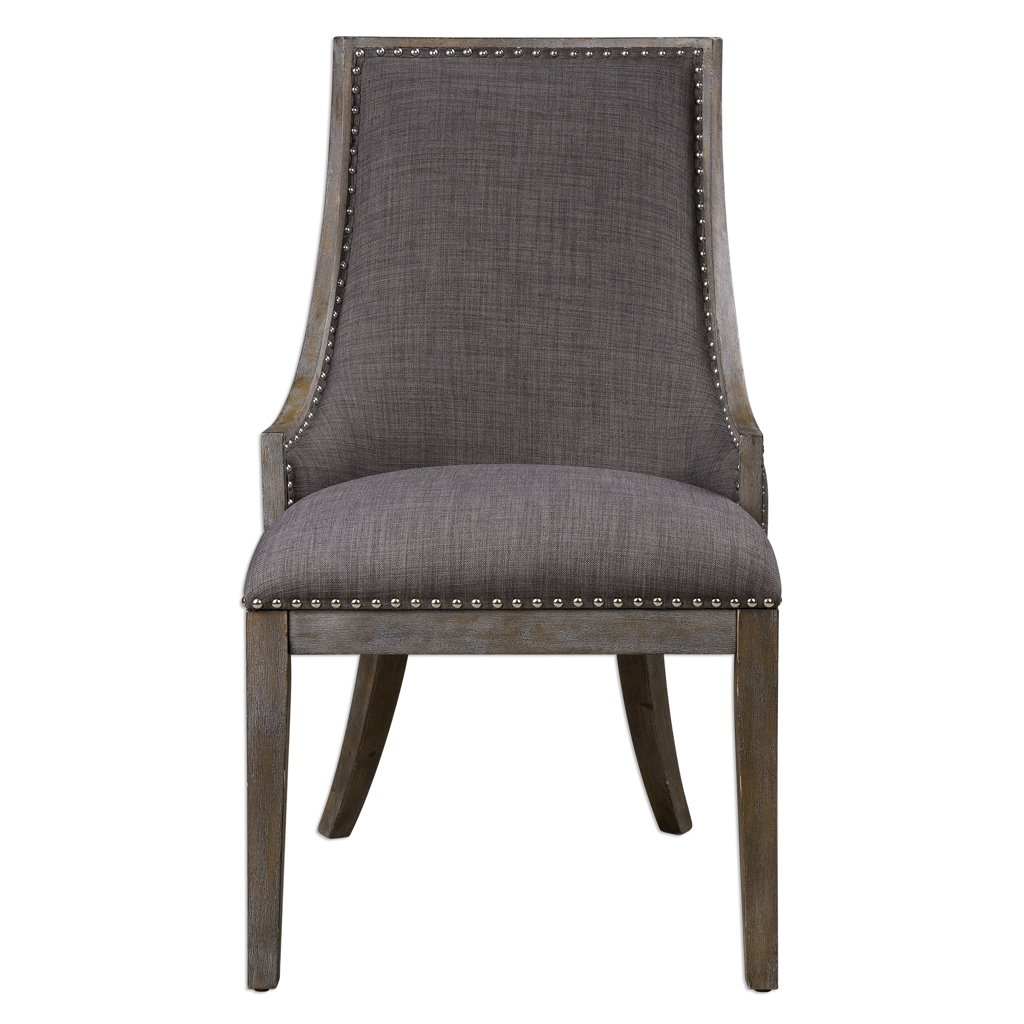 Online Designer Home/Small Office Aidrian Charcoal Gray Accent Chair