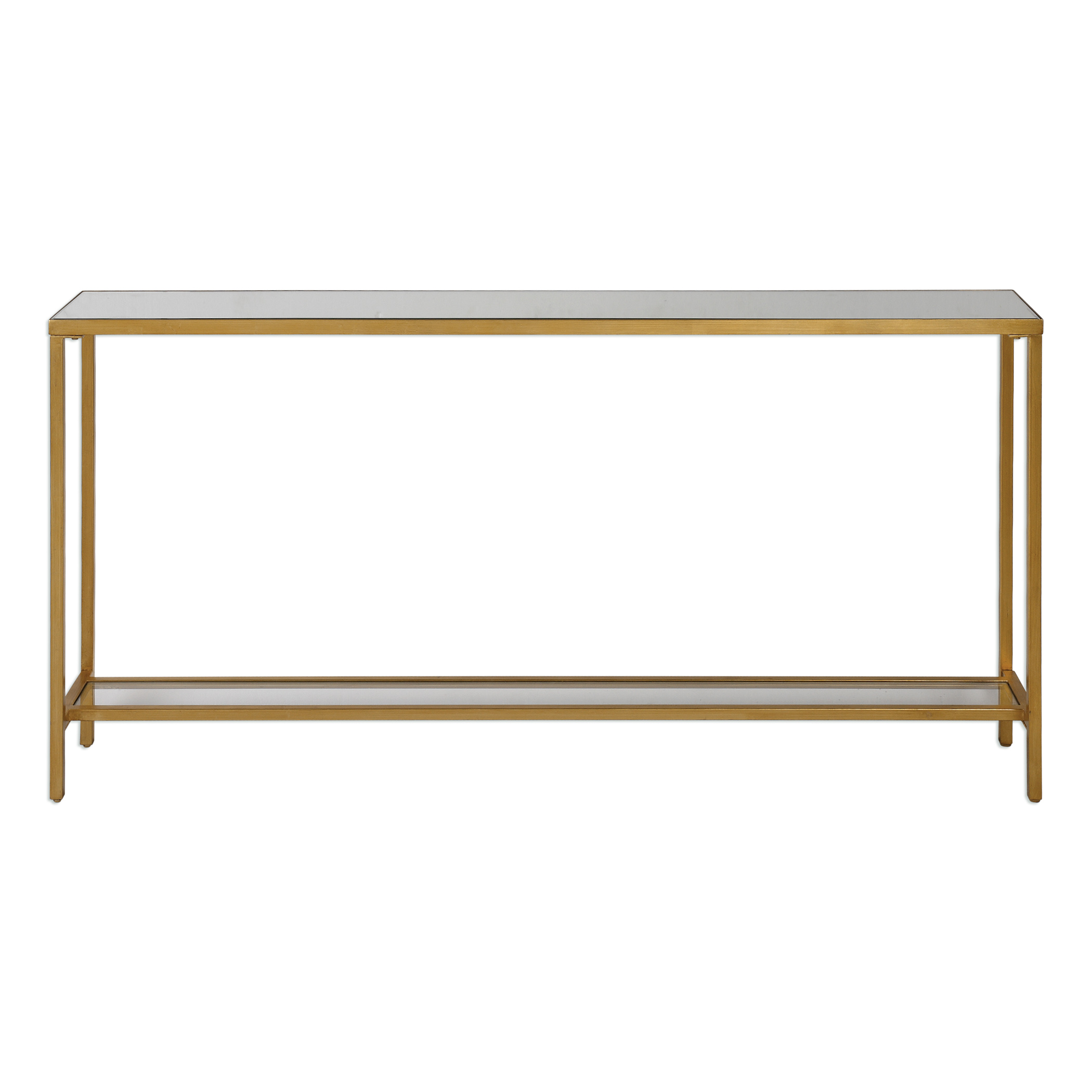 Online Designer Living Room Hayley Gold Console Table