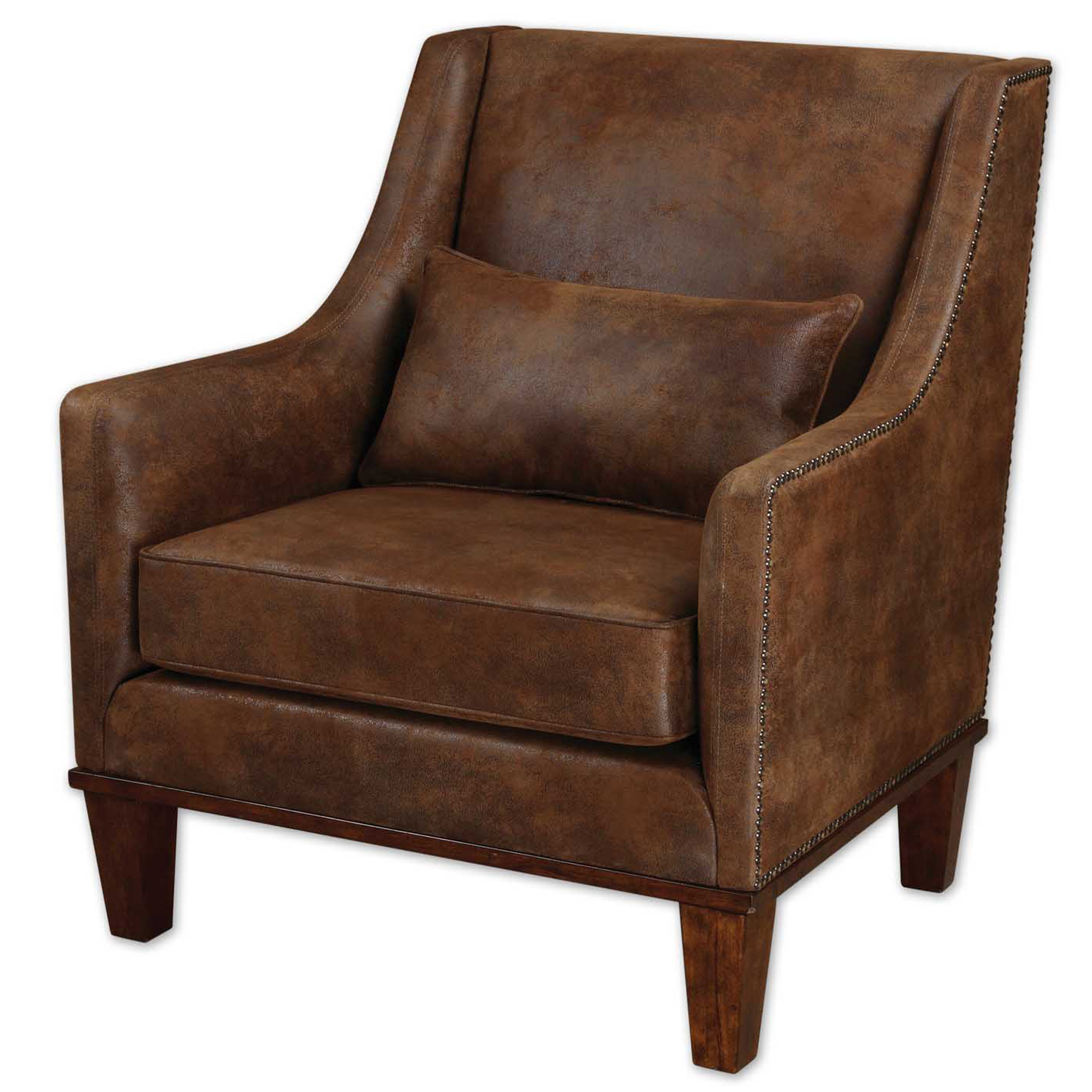 Online Designer Living Room Clay Leather Armchair
