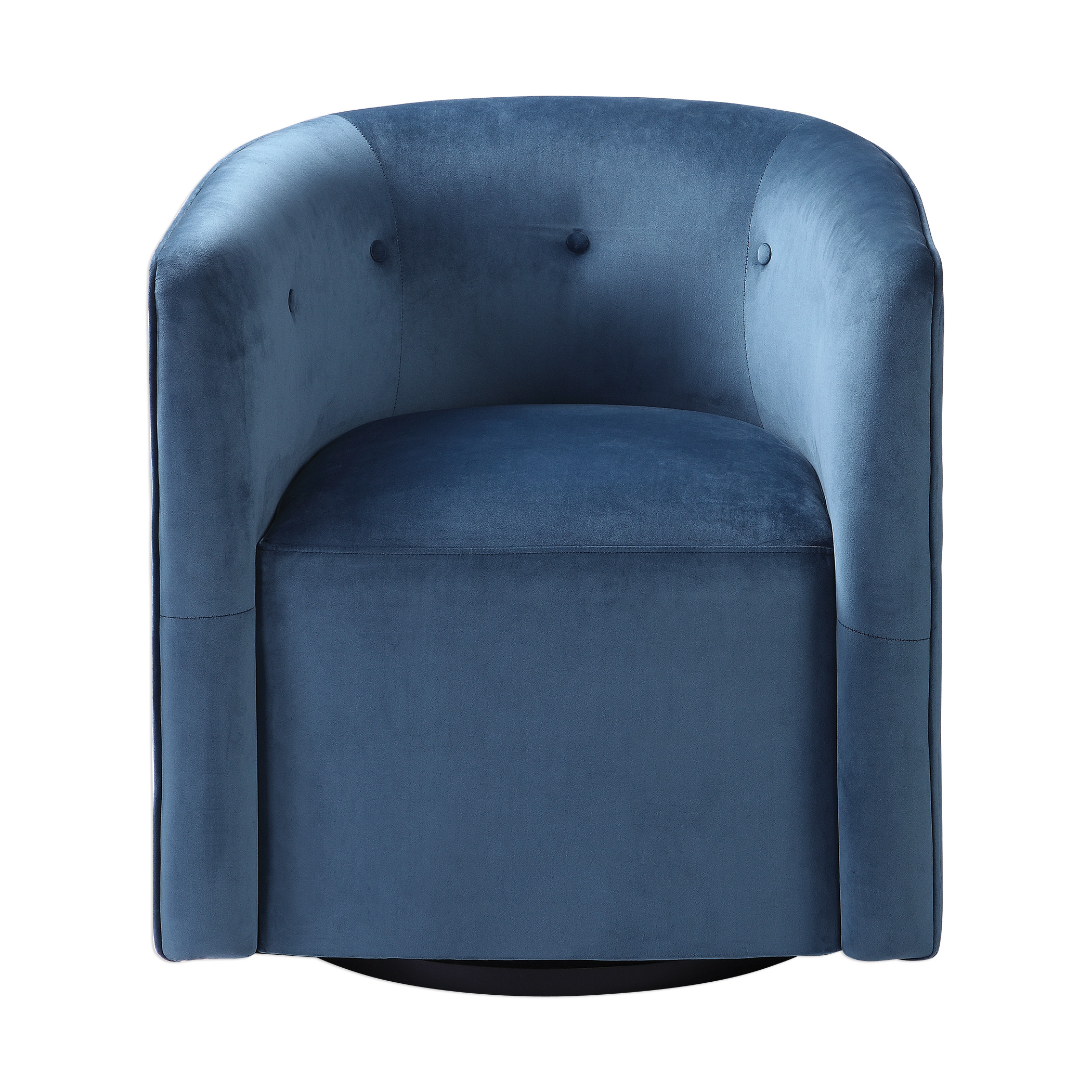 Online Designer Living Room Mallorie Blue Swivel Chair