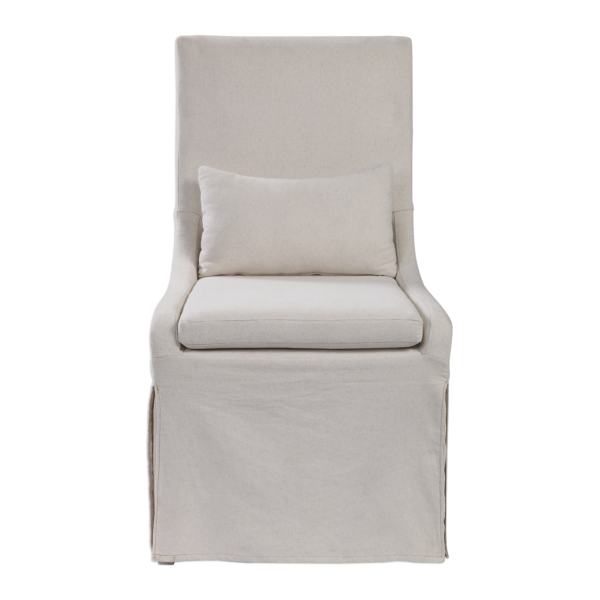 Online Designer Bedroom Coley White Linen Armless Chair