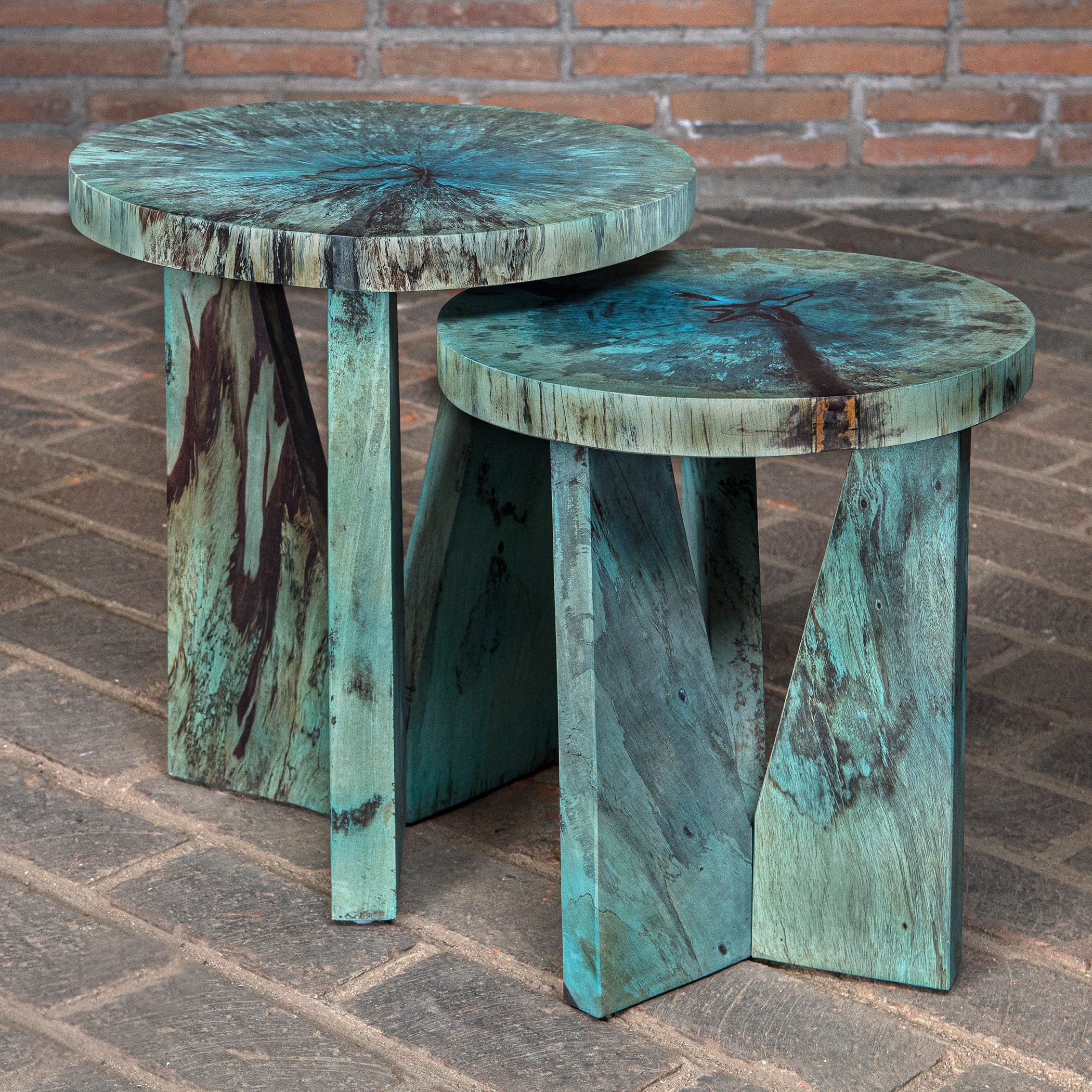 Picture of NADETTE BLUE NESTING TABLES