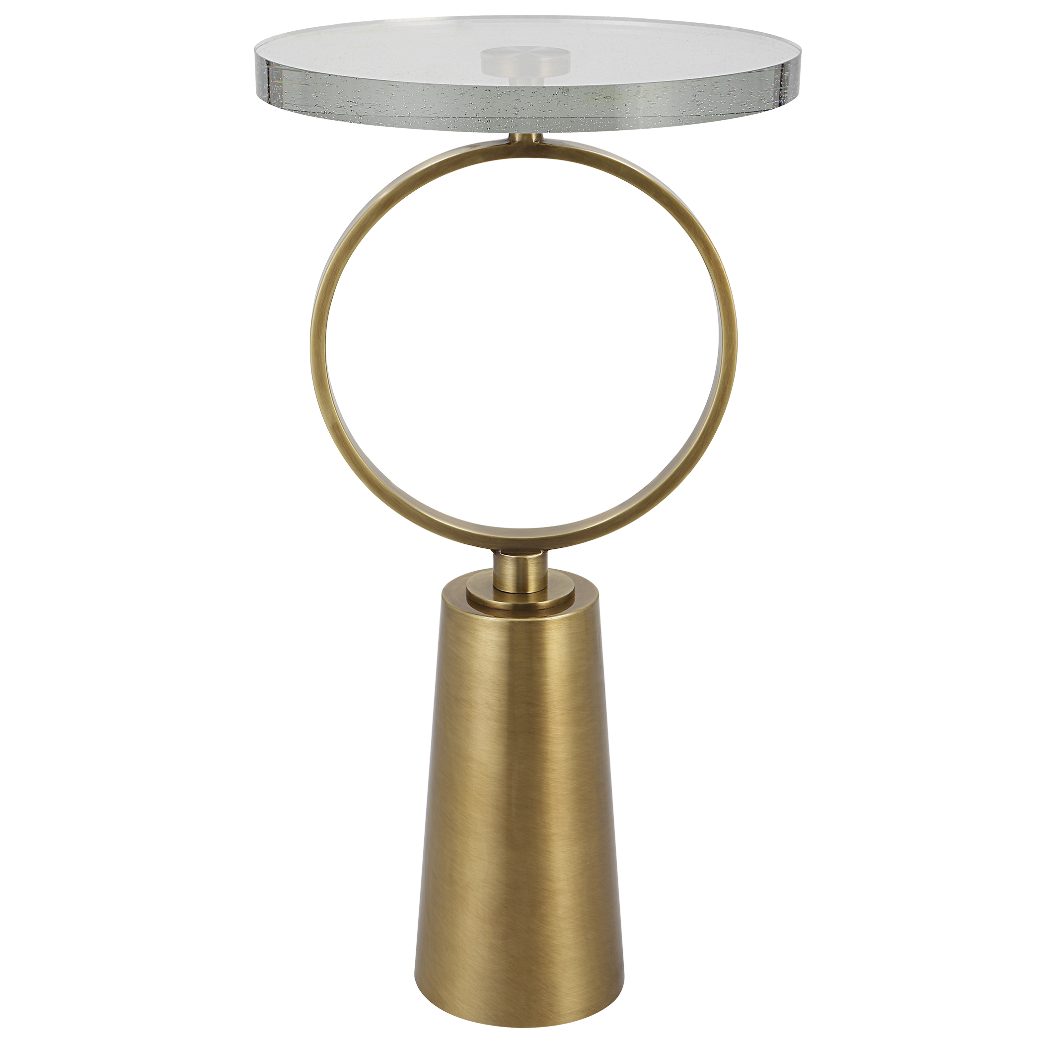 Online Designer Living Room Ringlet Brass Accent Table