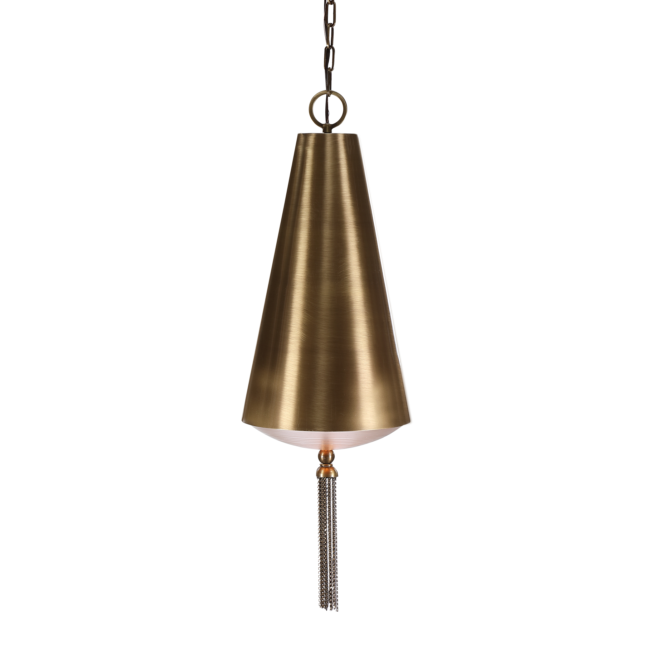 Picture of NADOR 1 LIGHT BRASS PENDANT
