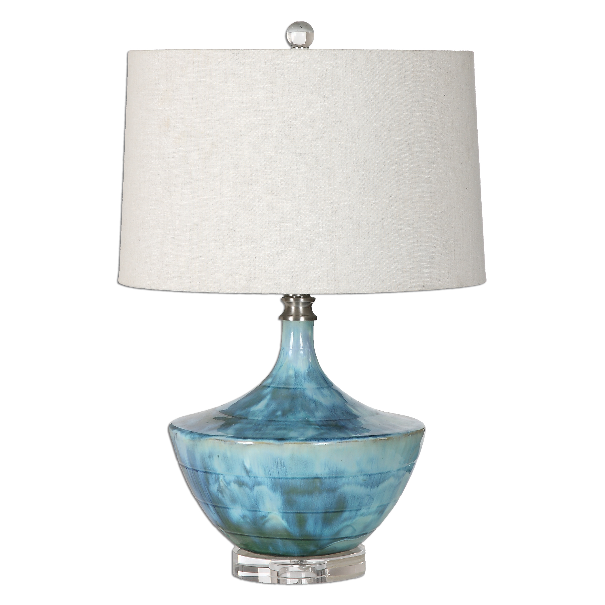 Online Designer Combined Living/Dining Chasida Blue Ceramic Lamp