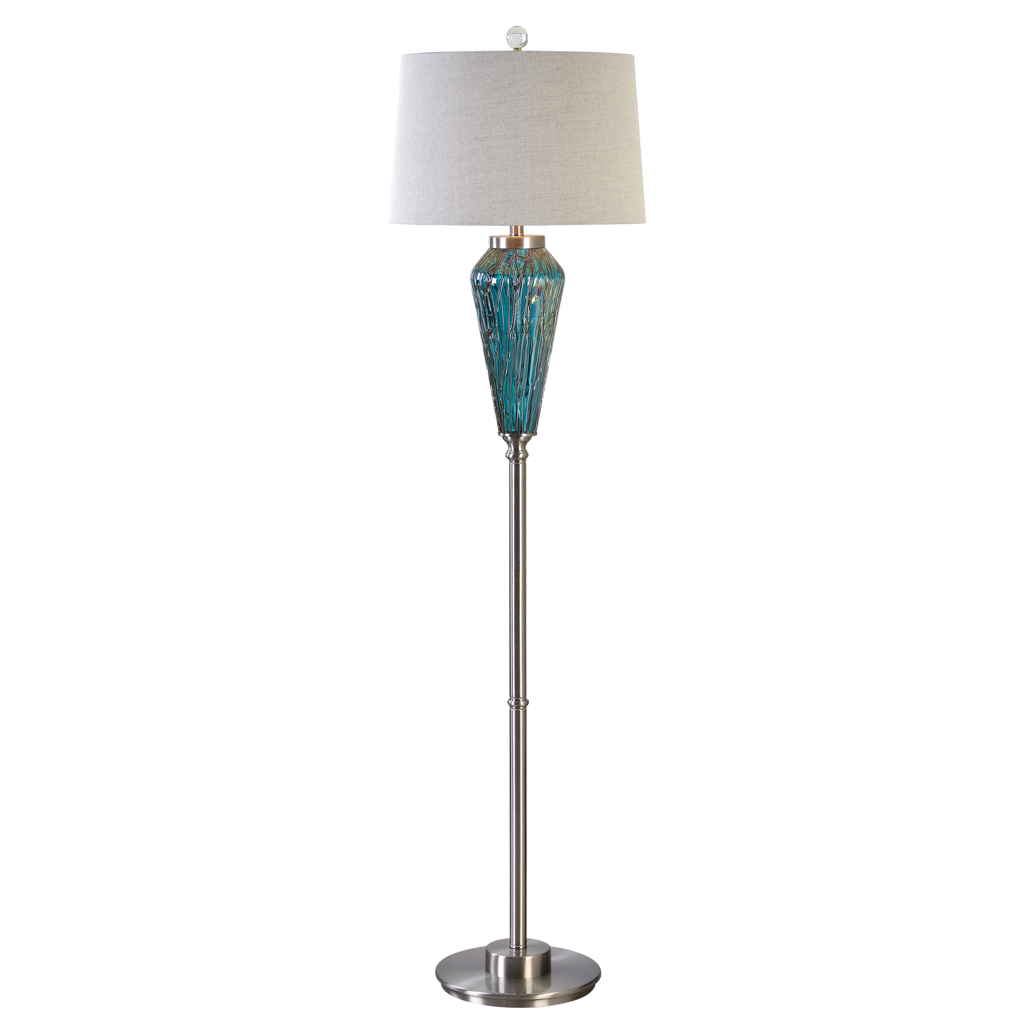 Picture of ALMANZORA BLUE GLASS FLOOR LAMP