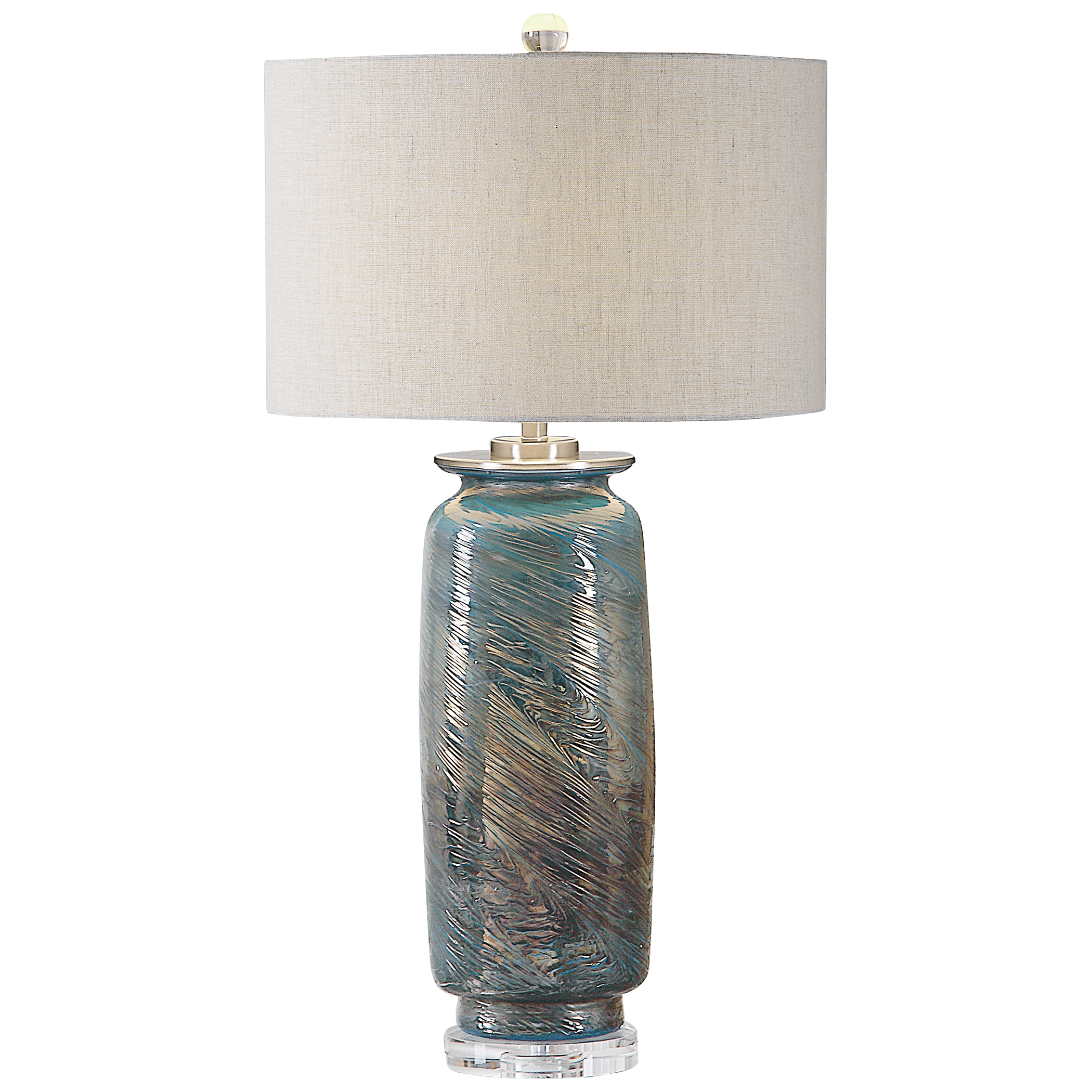 Picture of OLESYA SWIRL GLASS TABLE LAMP