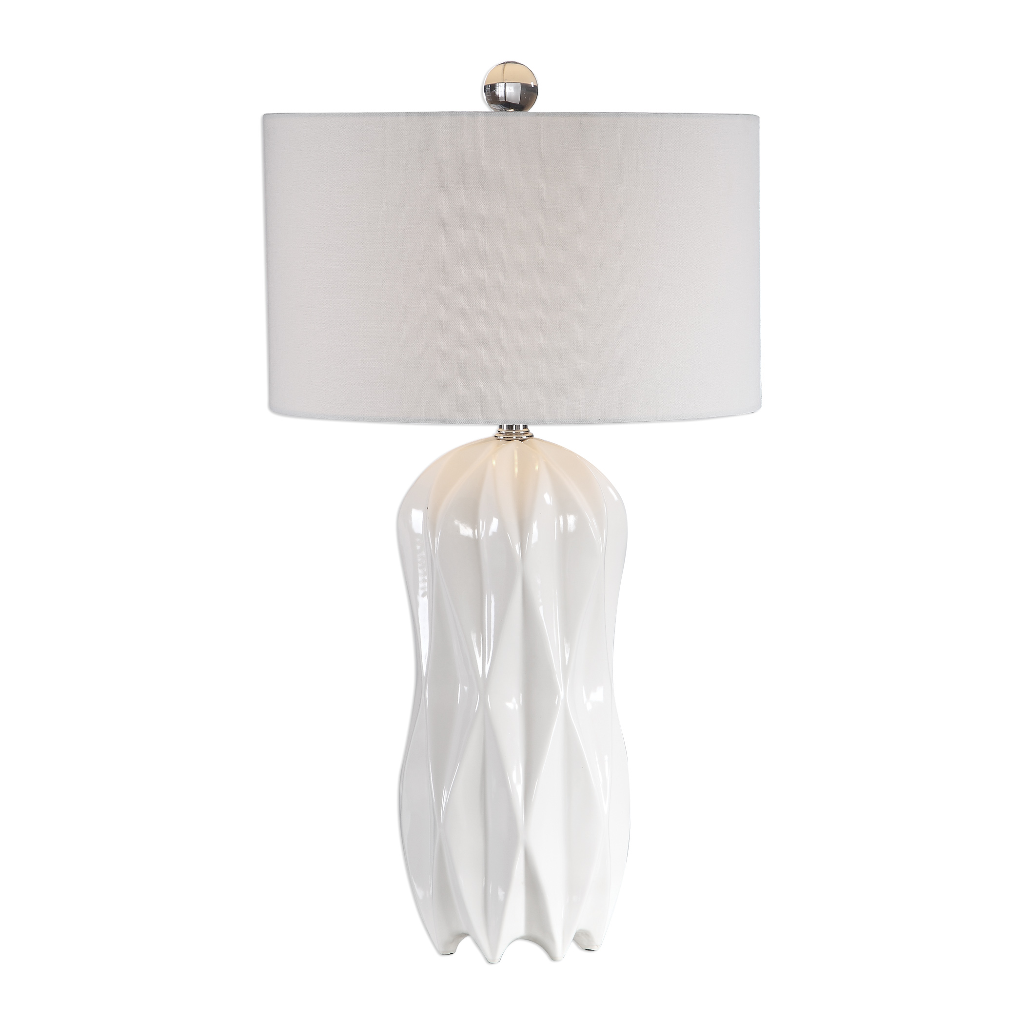 Online Designer Combined Living/Dining Malena Glossy White Table Lamp