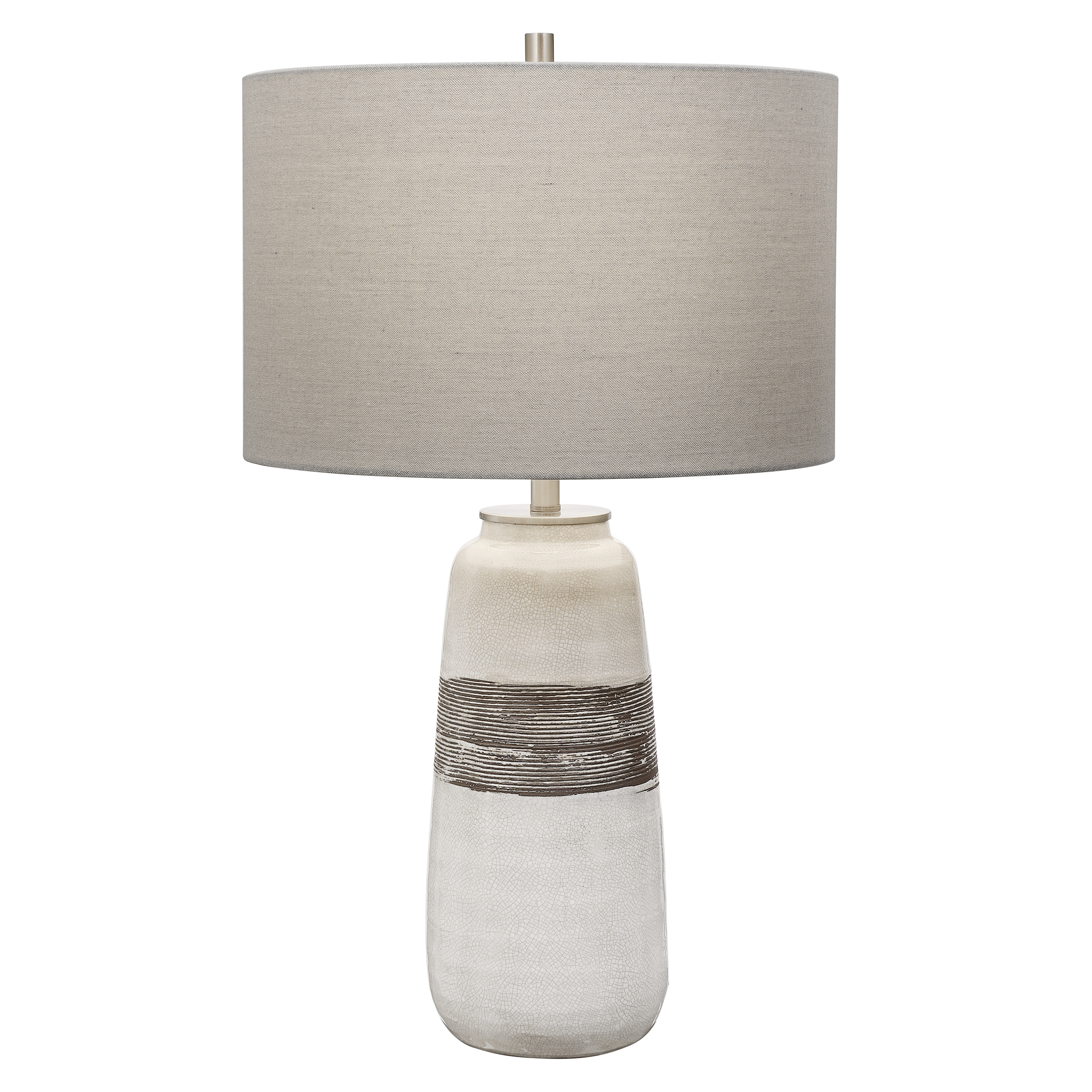 Online Designer Combined Living/Dining Comanche White Crackle Table Lamp