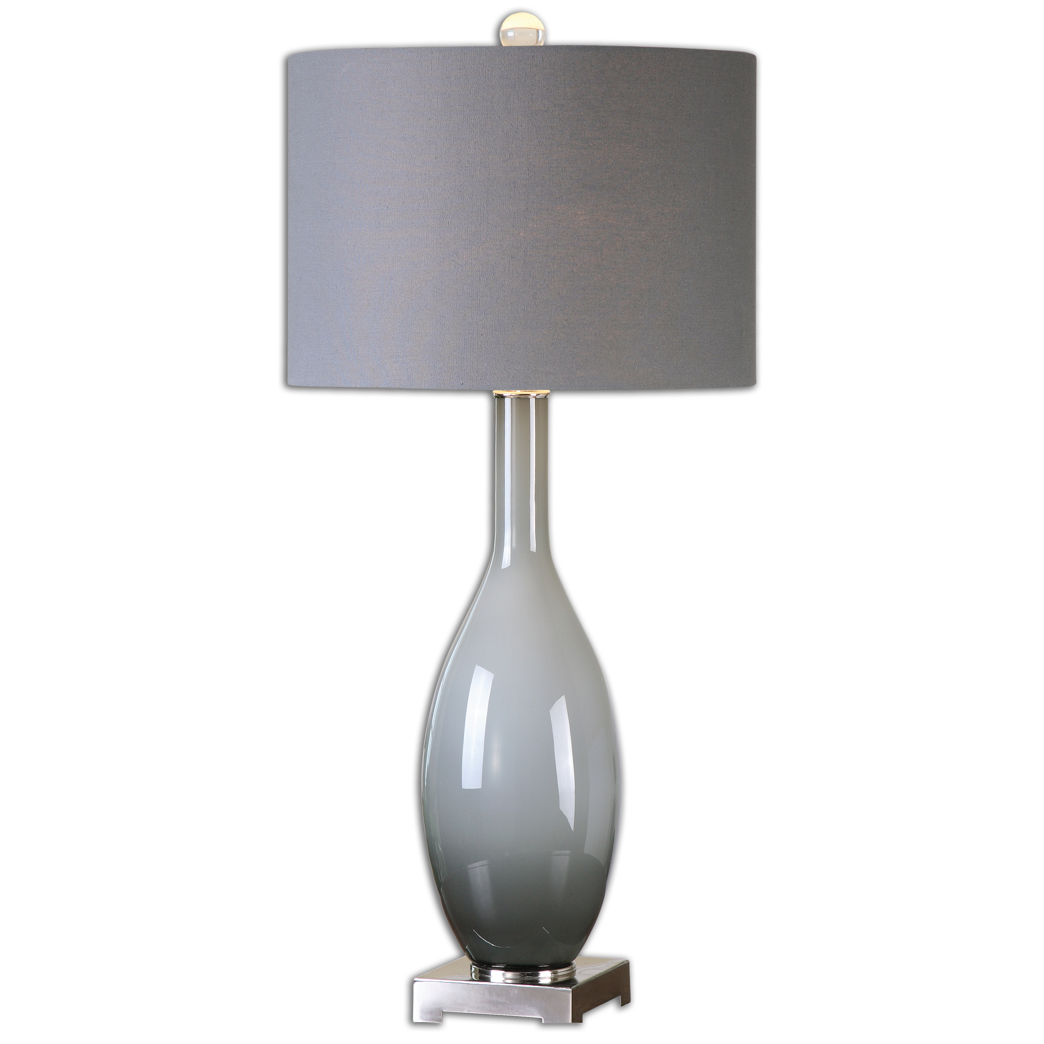 Online Designer Living Room Vallo Smoke Gray Glass Lamp