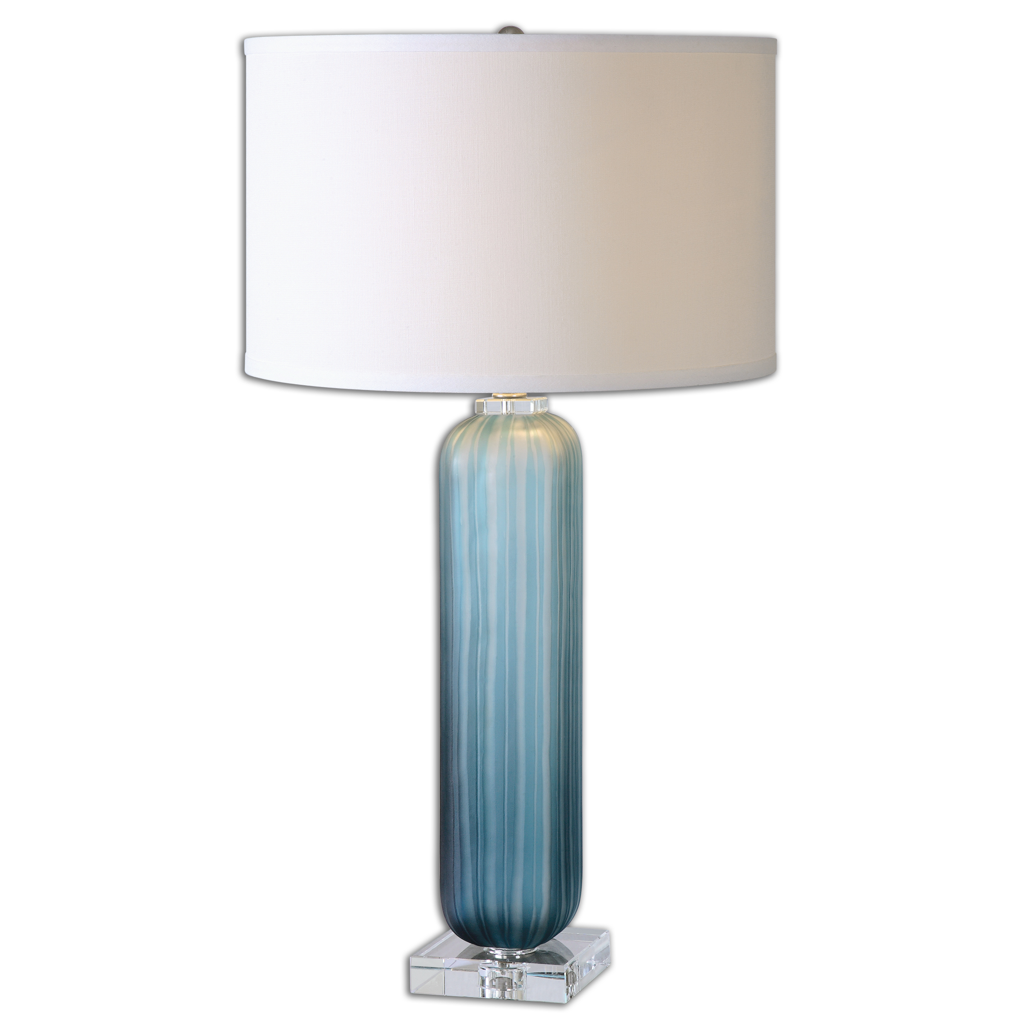 Online Designer Bedroom Caudina Frosted Blue Glass Lamp