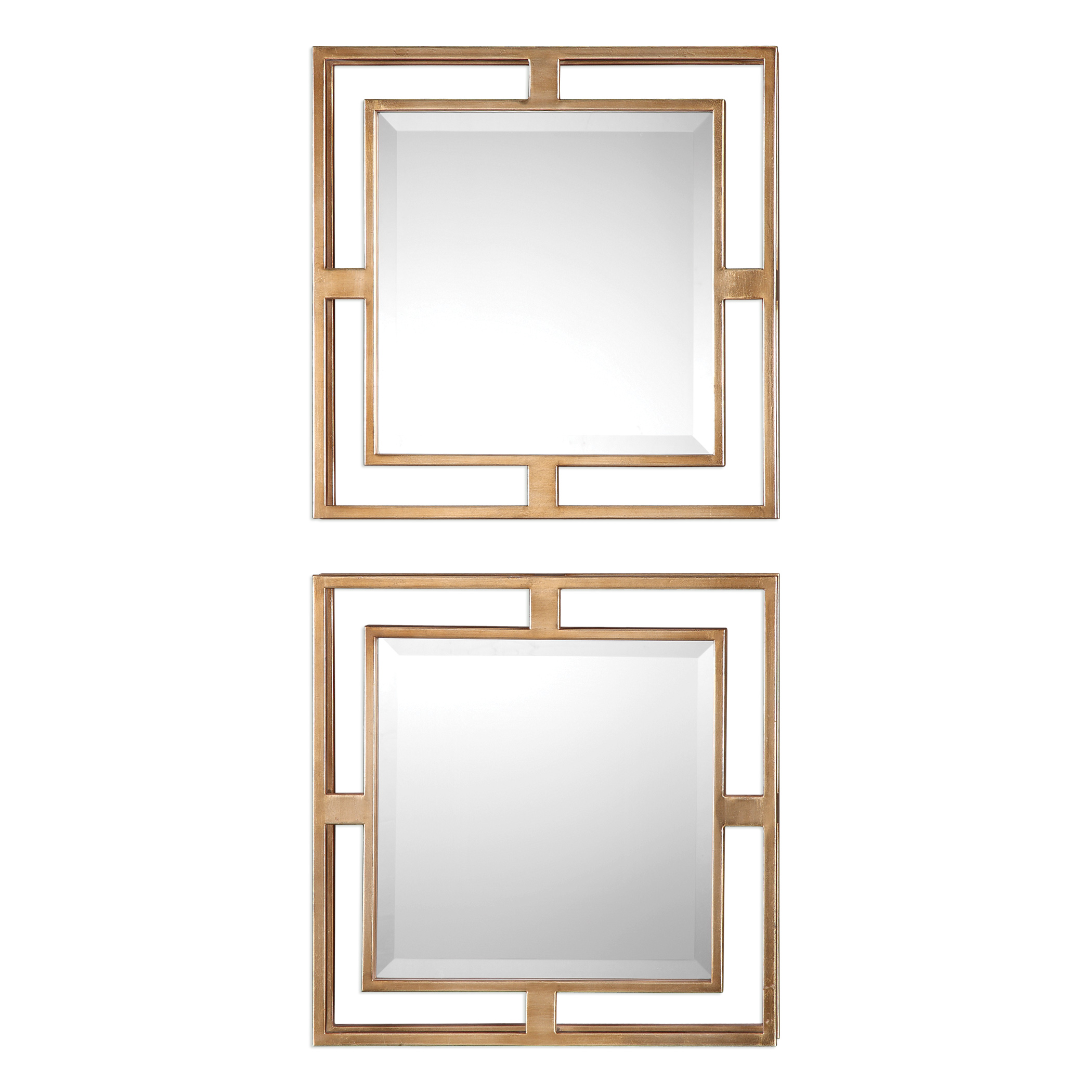 Online Designer Dining Room Allick Gold Square Mirrors S/2