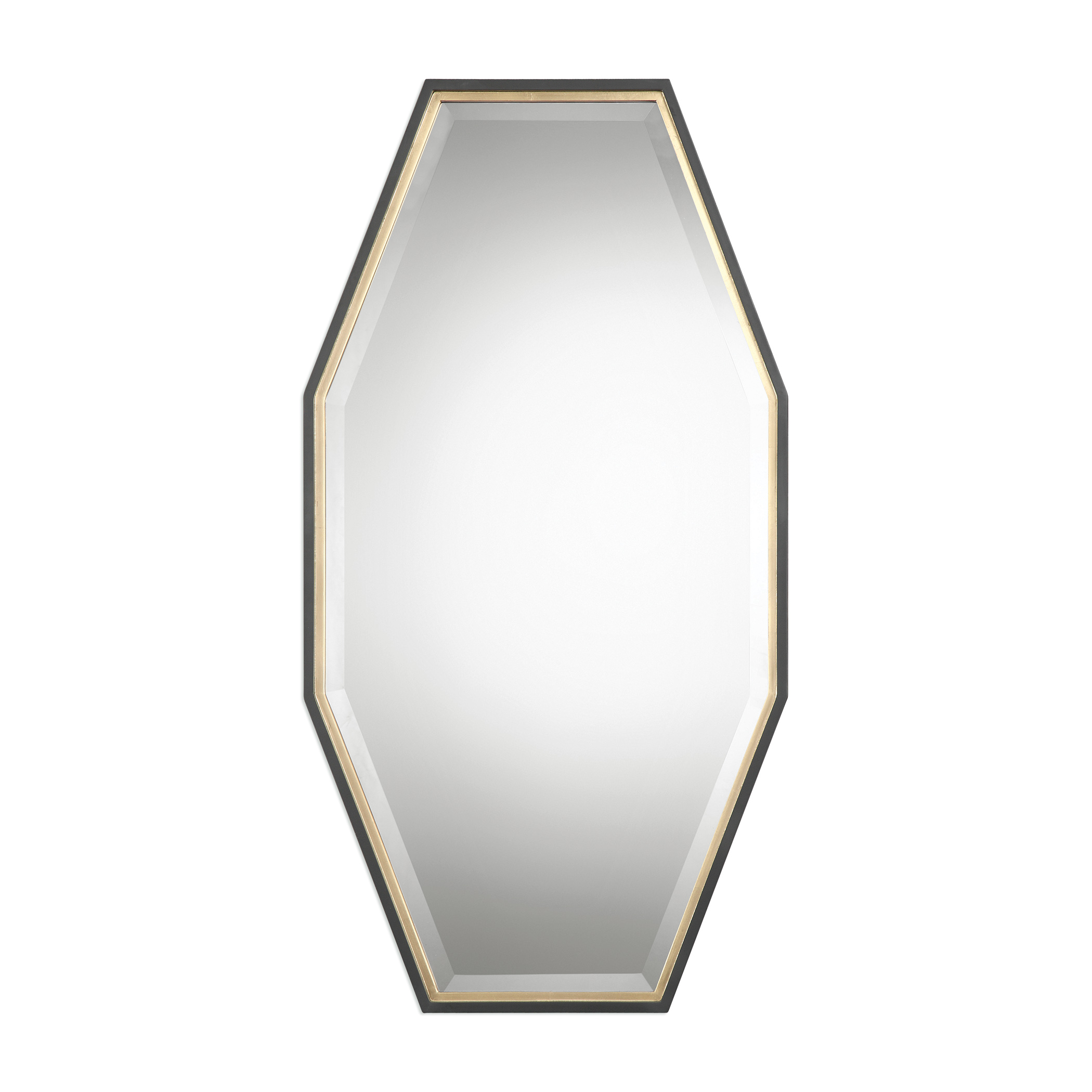 Online Designer Bathroom Savion Gold Octagon Mirror