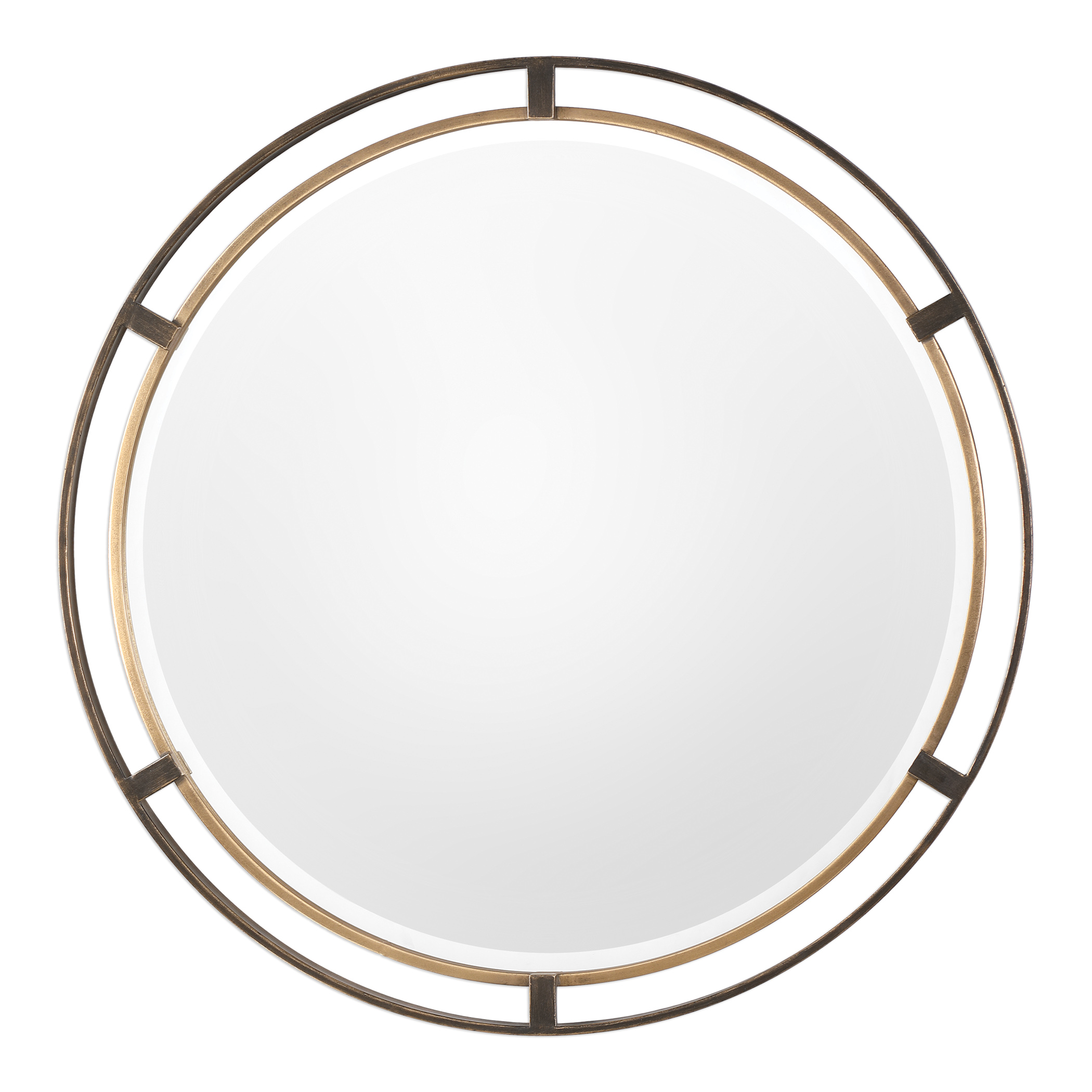 Online Designer Combined Living/Dining Carrizo Bronze Round Mirror