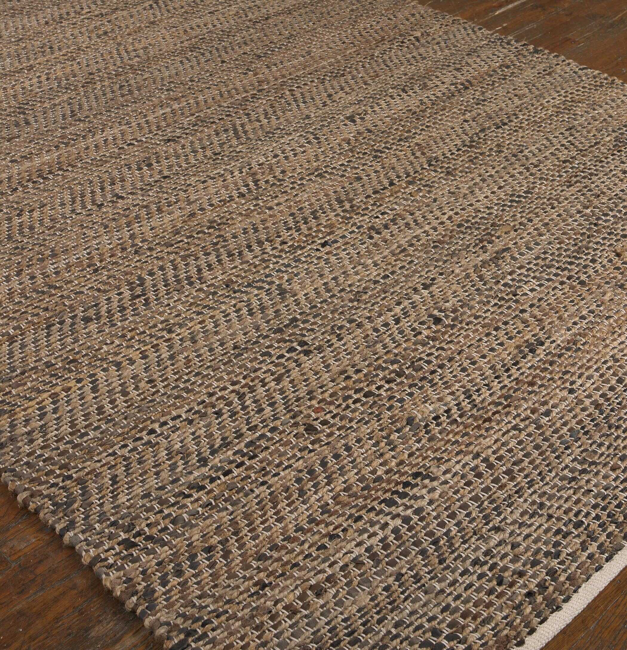 Tobais 8 X 10 Rescued Leather & Hemp Rug by Uttermost Collection ...